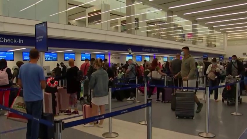 Long Lines, Gridlock On the Roads and Crowds At the Airport As 4th of July Approaches