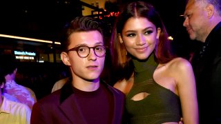 Tom Holland (L) and Zendaya