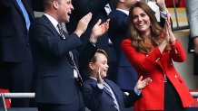 Prince William, Duke of Cambridge, his wife Kate, Duchess of Cambridge, and their son Prince George