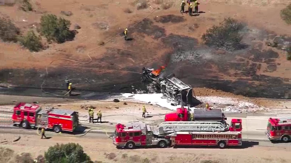 Antelope Valley Freeway Closed Following Fiery Crash In Acton – NBC Los ...