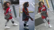 LAPD released video and images of a man suspected of stabbing another during a violent attack and attempted murder caught on camera in Panorama City on June 20, 2021.