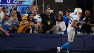 Los Angeles Chargers defeated the Los Angeles Rams 13-6 during a pre-season NFL football game at SoFi Stadium.
