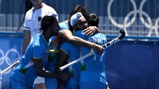 India players celebrate with great enthusiasm en route to the bronze medal