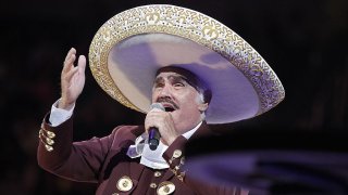 SAN JOSE, CA – APRIL 14: Vicente Fernandez performs in concert at the HP Pavilion on April 14, 2013 in San Jose, California. (Photo by Rocky Widner/FilmMagic)