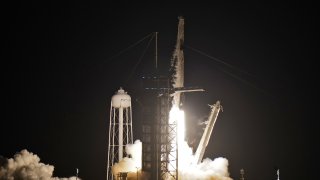 A SpaceX Falcon 9, with four private citizens onboard, lifts off from Kennedy Space Center's Launch Pad 39-A Wednesday, Sept. 15, 2021, in Cape Canaveral , Fla.