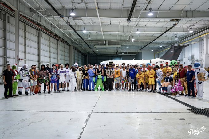Dodgers Players Celebrate Halloween 