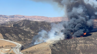 A fire erupted in Gorman on Friday, Sept. 17, 2021.