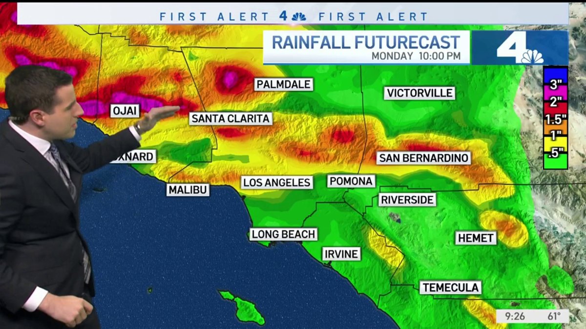 Rain Is Coming Monday Morning. Here’s What Time It Will Hit SoCal – NBC ...