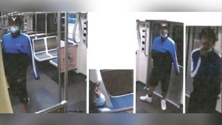 Los Angeles police released security camera images of the man wanted in a fatal shooting on a Metro train in Hollywood.