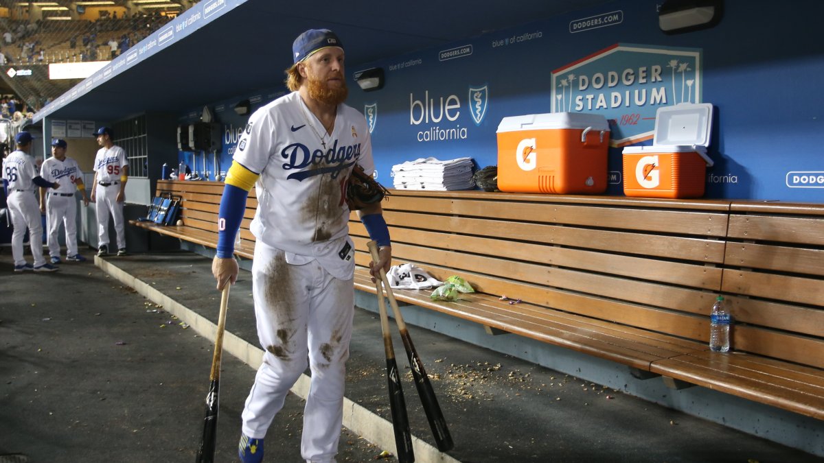 Justin Turner left today's Spring Training game after being hit in