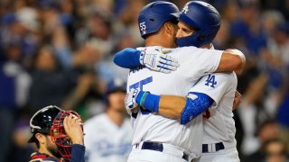 Los Angeles Dodgers defeated the Atlanta Braves 11-2 during Game 5 during a National League Championship Series baseball game at Dodger Stadium.