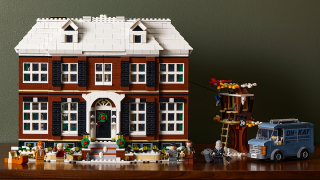 The LEGO recreation of the house from the film "Home Alone."