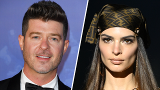 Robin Thicke (left) and Emily Ratajkowski (right)