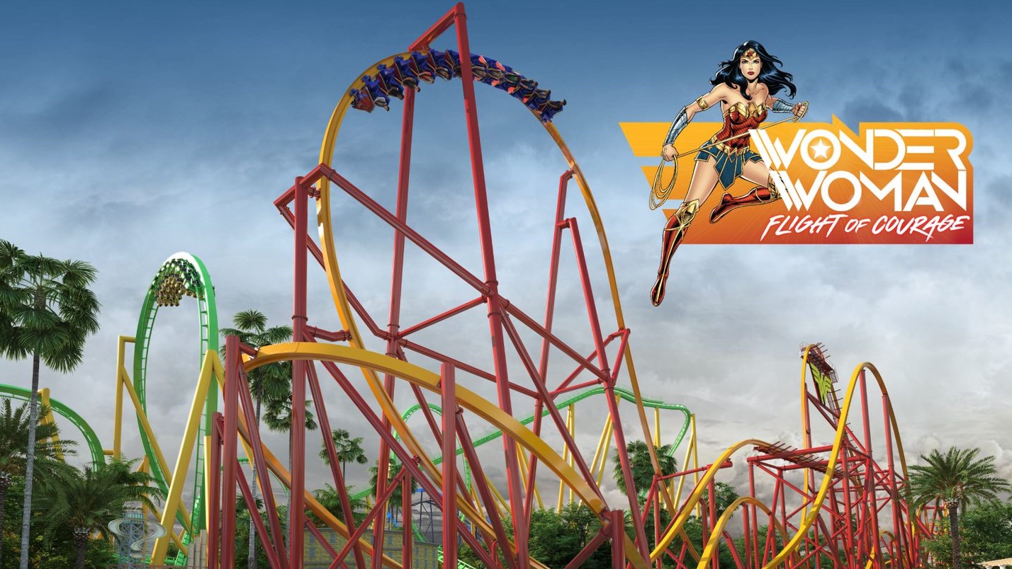 The Record Breaking Wonder Woman Coaster Has an Opening Date