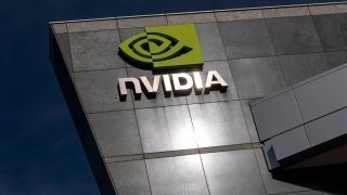 Nvidia headquarters in Santa Clara, California, on Tuesday, Feb. 23, 2021.