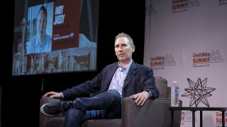 Andy Jassy, chief executive officer of Amazon.Com Inc., during the GeekWire Summit in Seattle, Washington, U.S., on Tuesday, Oct. 5, 2021.