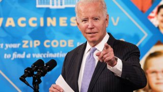U.S. President Joe Biden delivers remarks on the authorization of the coronavirus disease (COVID-19) vaccine for kids ages 5 to 11, during a speech in the Eisenhower Executive Office Building’s South Court Auditorium at the White House in Washington, November 3, 2021.