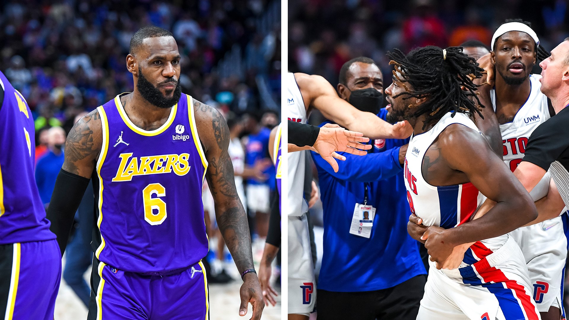 Lakers' LeBron James, Pistons' Isaiah Stewart face suspensions