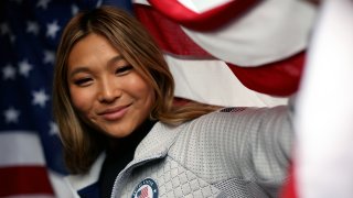 In this photo, Chloe Kim of Team United States poses for a portrait during the Team USA Beijing 2022 Olympic shoot on September 12, 2021 in Irvine, California.