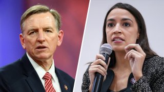 Arizona Rep. Paul Gosar and Rep. Alexandria Ocasio-Cortez.