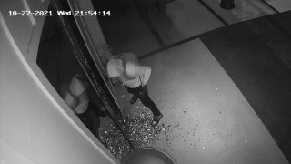 Security camera image shows one of several men who broke-into the Encino Hills home of Real Housewives of Beverly Hills star Dorit Kemsley in October, 2021.