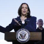 Vice President Kamala Harris talks to the media, June 25, 2021, after her tour of the U.S. Customs and Border Protection Central Processing Center in El Paso, Texas.
