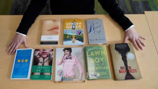 Books placed on table