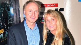 This Nov. 17, 2013, file photo shows author Dan Brown and wife Blythe Brown at the 30th Miami Book Fair International at the Gusman Center for the Performing Arts in Miami.