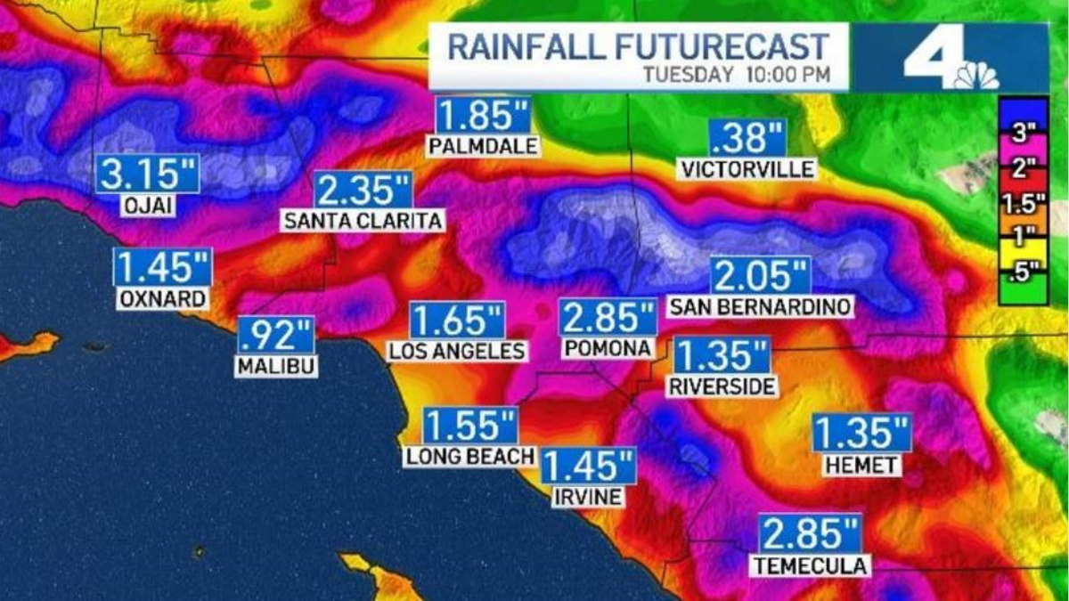 SoCal Storm: Here’s When Los Angeles Will See the Heaviest Rain – NBC ...