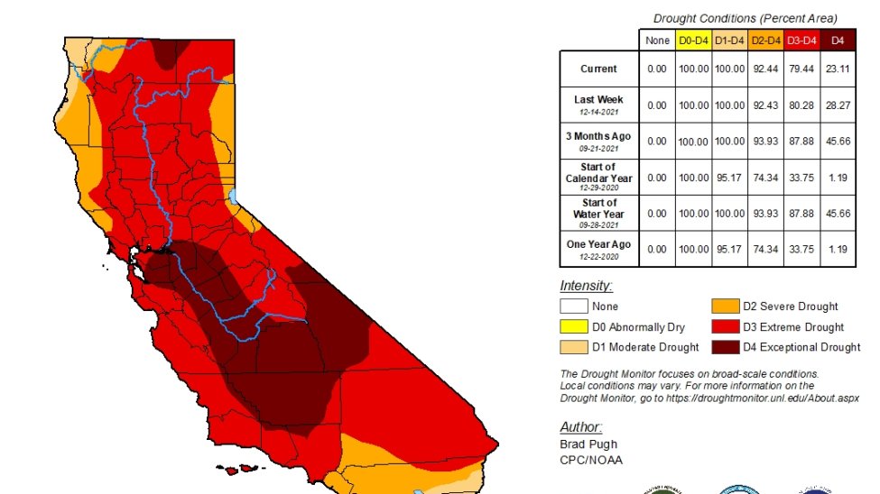 Map See California Drought Conditions NBC Los Angeles