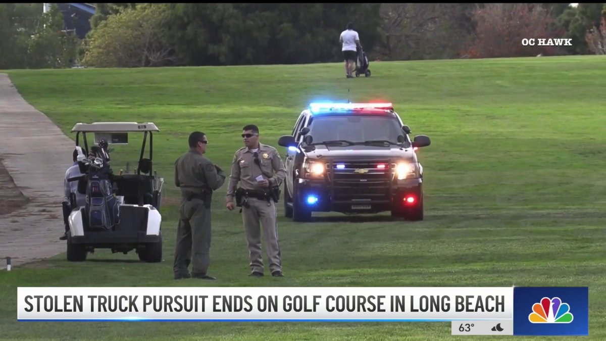 Police Chase Ends on Long Beach Golf Course Fairway NBC Los Angeles