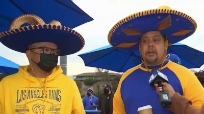 Meet the Rams Fan Behind the Horned Hard Hat – NBC Los Angeles