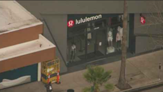 A smash-and-grab robbery at a Lululemon store in Studio City led to a CHP pursuit.