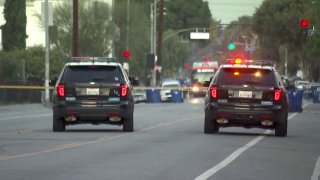 Police search for three missing children in a South Los Angeles neighborhood.