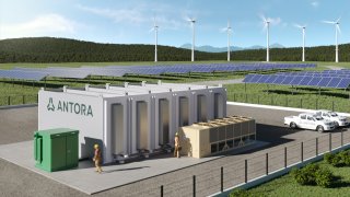 An artist rendering of an Antora Energy “thermal battery.”