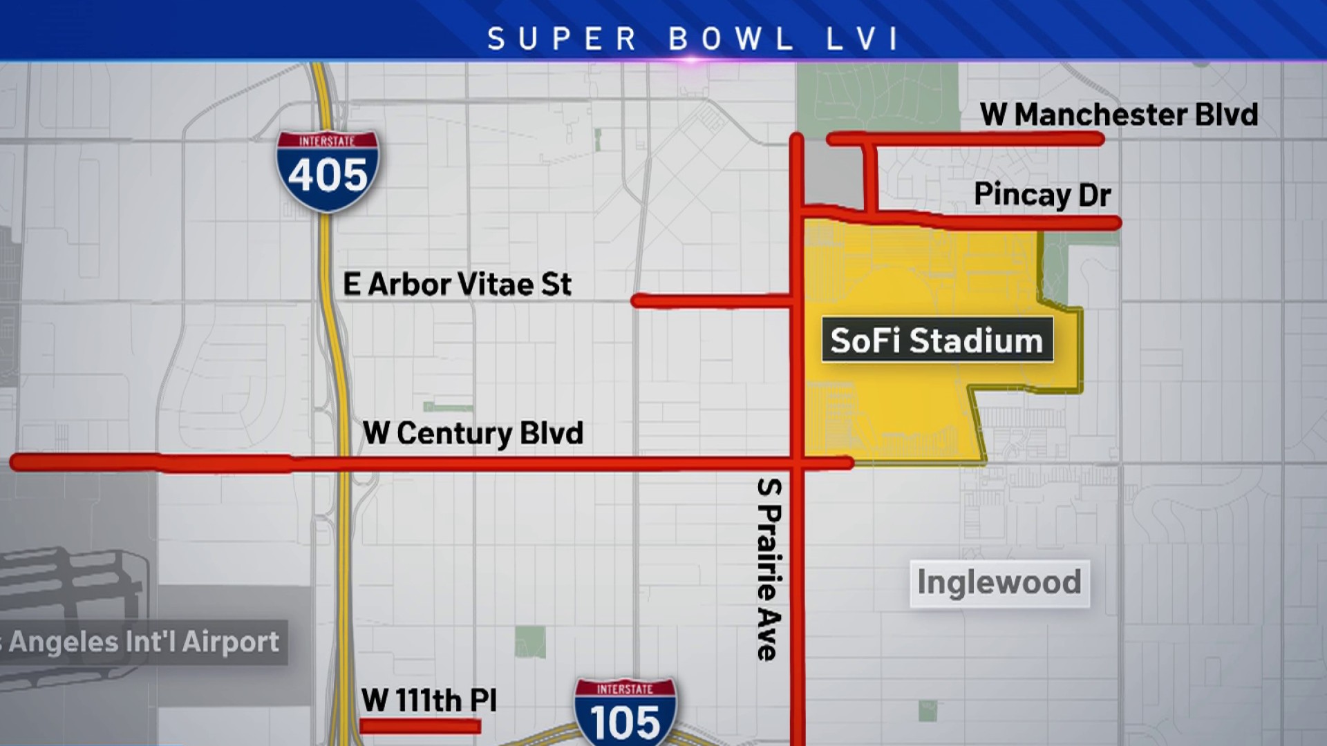 Road Closures, Fan Events as Super Bowl LVI Approaches