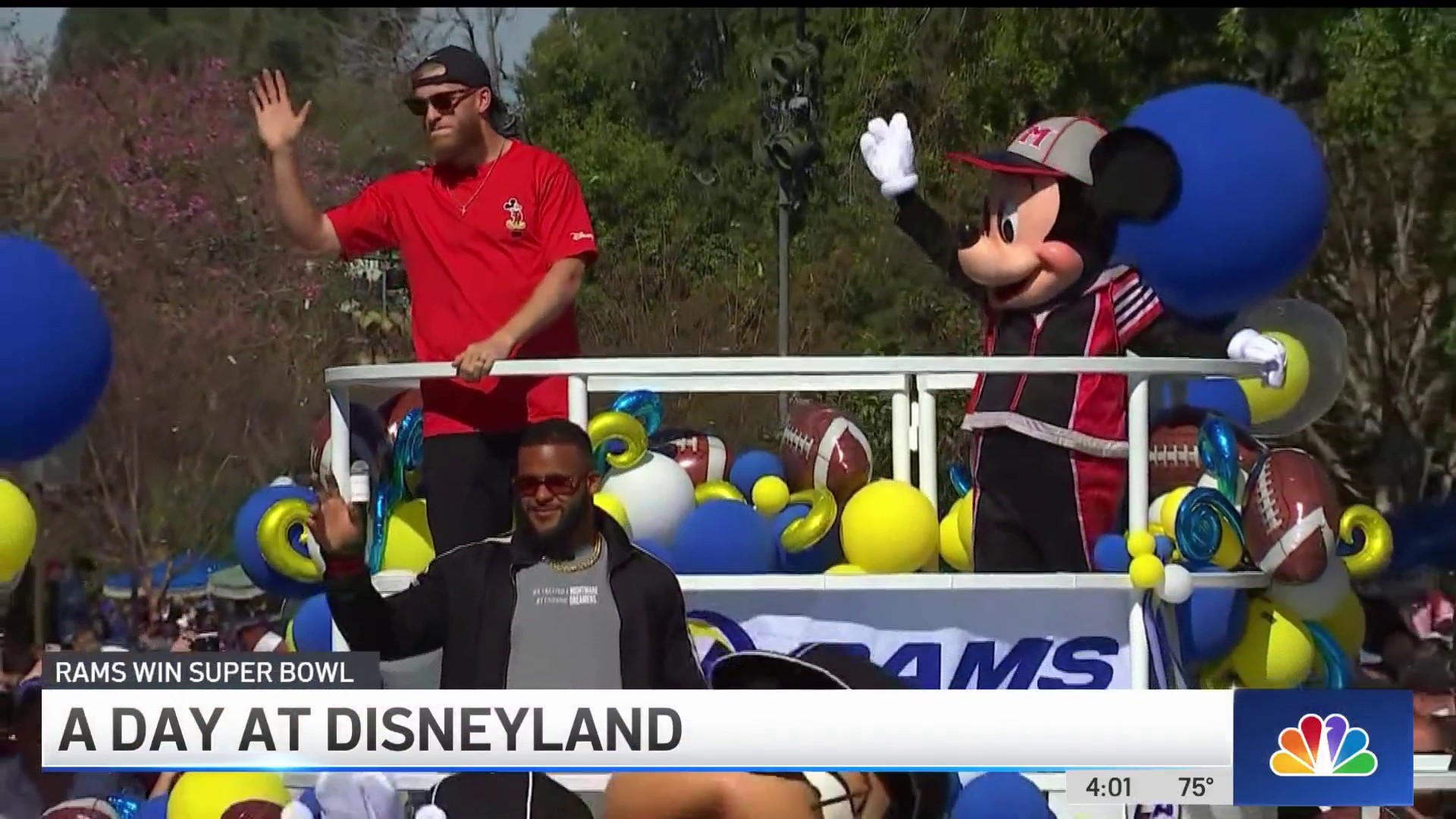 Three Rams Visit Disneyland After Winning the Super Bowl – NBC Los Angeles