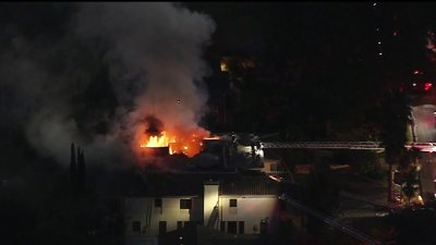 House Fire Burning in Sherman Oaks