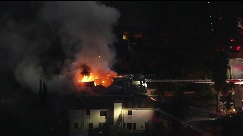 House Fire Burning in Sherman Oaks
