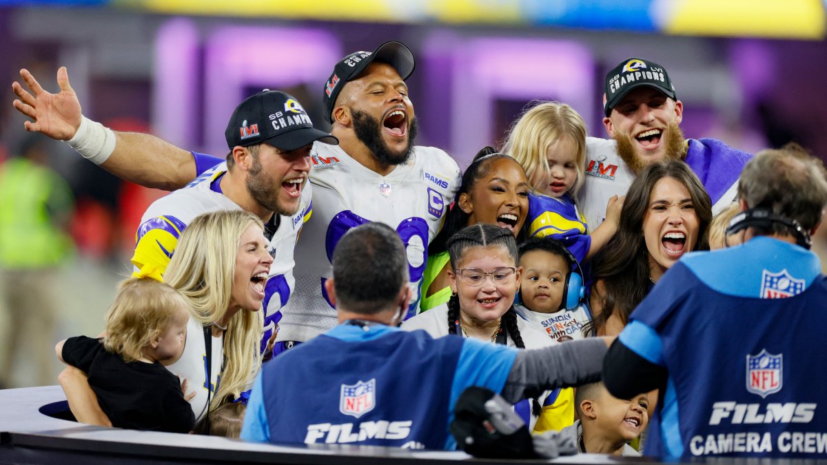 Aaron Donald, Matthew Stafford and Super Bowl MVP Cooper Kupp visited  Disneyland on Monday, a day after the Rams' Super Bowl win. -->, By NBC  DFW