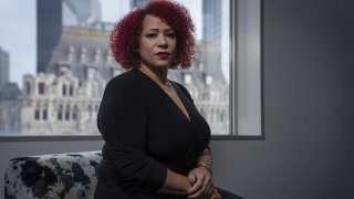 Journalist Nikole Hannah-Jones poses for a portrait at the headquarters of The Associated Press