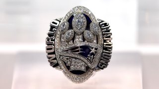 A general view of the 2016 New England Patriots Super Bowl Ring