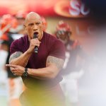 Dwayne "The Rock" Johnson attends the Super Bowl LVI