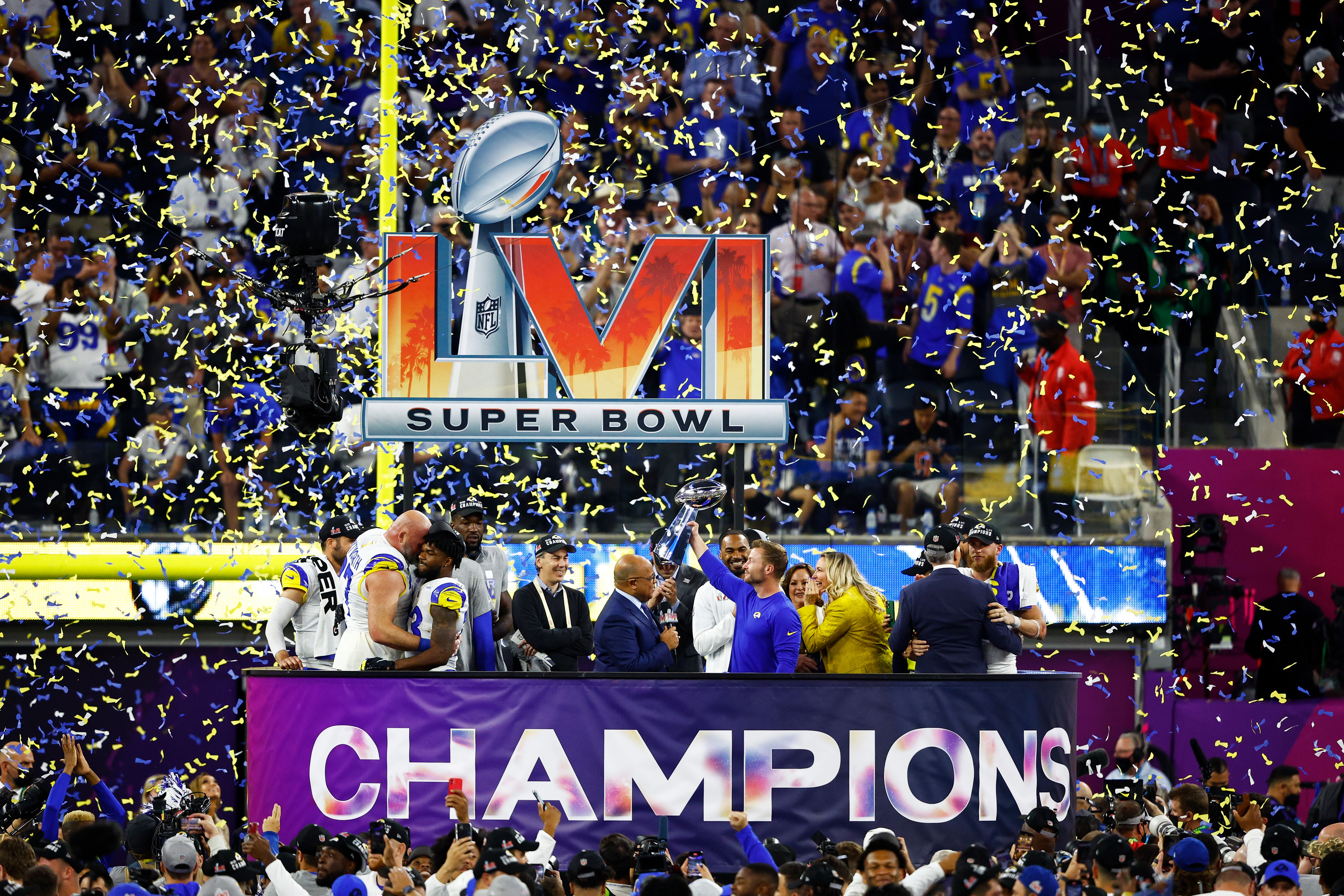 Los Angeles Rams celebrate Super Bowl win with victory parade