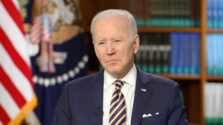 President Joe Biden, picture, speaks with Lester Holt during a pre-Super Bowl interview set to air on Feb. 13, 2022.