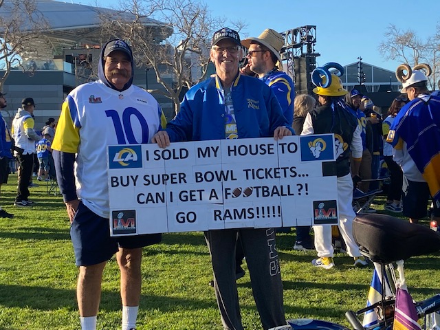 Local Rams fans celebrating team's Super Bowl championship