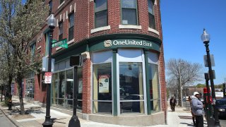 The exterior of OneUnited Bank in Boston. It is one of less than two dozen Black-owned banks in the U.S.