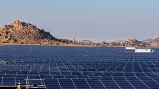 Solar panels in the Indian state of Karnataka.