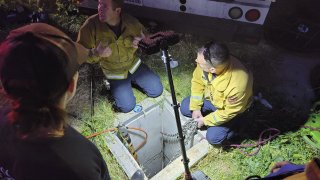 underground storm water pipe in Antioch, Calif.