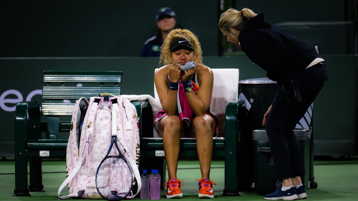 Naomi Osaka speaks to crowd through tears after heckling at Indian